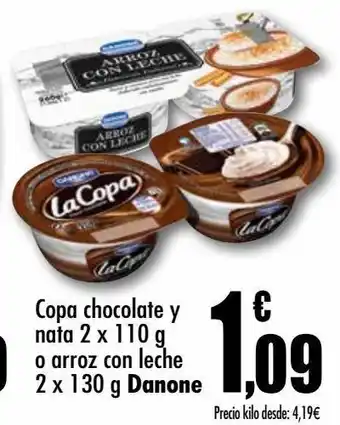 Unide Supermercados Copa chocolate y nata danone oferta
