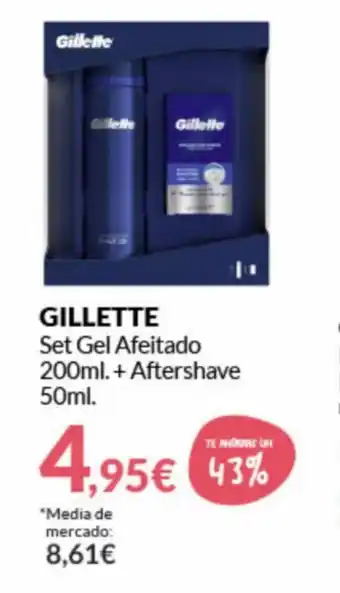 PrimaPrix Gillette Set Gel Afeitado 200ml + Aftershave 50ml oferta