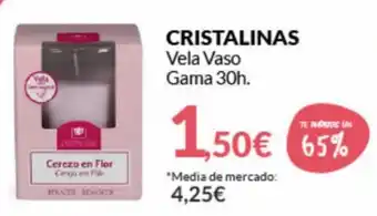 PrimaPrix Cristalinas Vela Vaso Gama 30h oferta