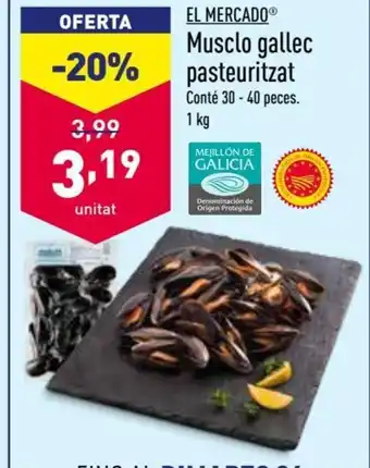 ALDI El Mercado Musclo gallec pasteuritzat 1kg oferta