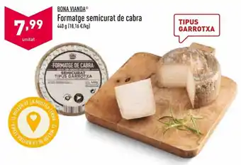 ALDI Bona Vianda Formatge semicurat de cabra 440 g oferta