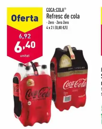 ALDI Coca-Cola Refresc de sola 4 x 2 l oferta