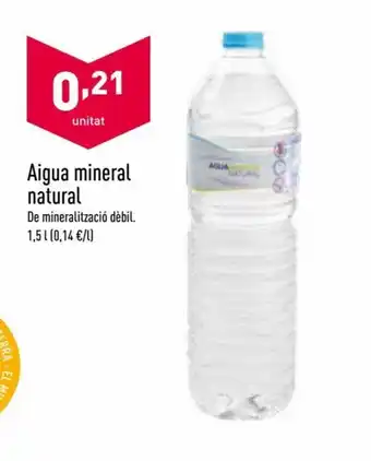 ALDI Aigua mineral natural 1,5 l oferta