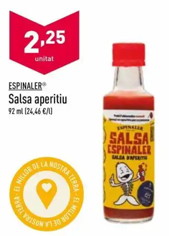 ALDI Espinaler Salsa aperitiu 92 ml oferta