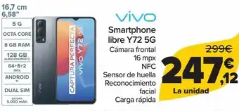 Carrefour Smartphone libre y72 5g vivo oferta