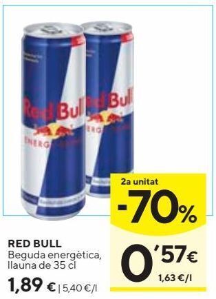 Caprabo Bebida energética red bull oferta
