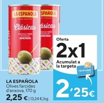 Caprabo Aceitunas rellenas de anchoa la española oferta