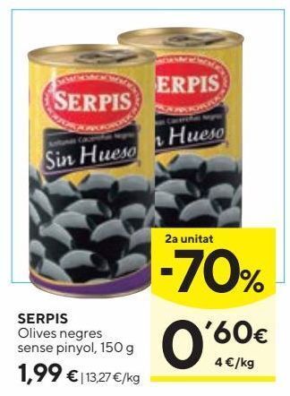 Caprabo Aceitunas negras serpis oferta