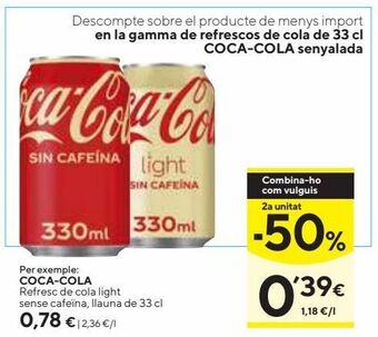 Caprabo Refresco de cola coca-cola oferta