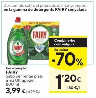 Caprabo Jabón fairy oferta