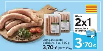 Caprabo Longaniza de pollo oferta