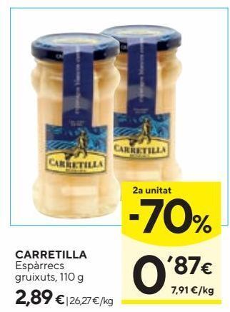 Caprabo Espárragos blancos carretilla oferta