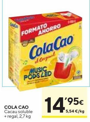 Caprabo Cacao soluble cola cao oferta