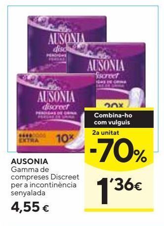 Caprabo Compresas ausonia oferta