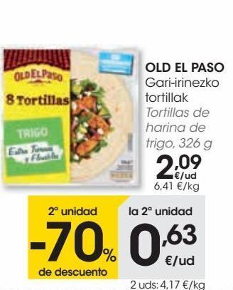 Eroski Old el paso tortillas de harina de trigo oferta