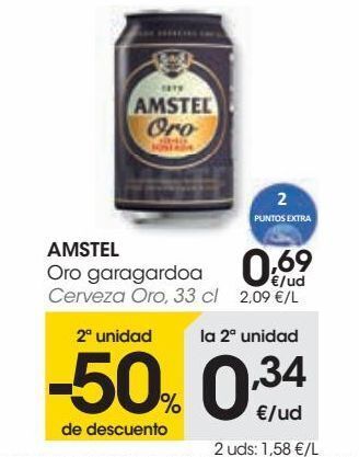 Eroski Amstel cerveza oro oferta