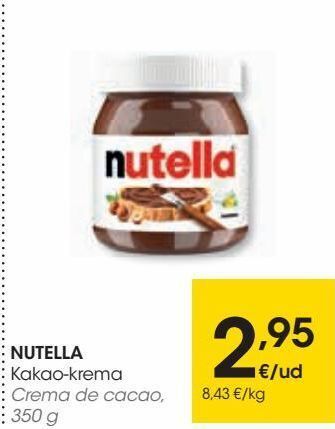 Eroski Nutella crema de cacao oferta