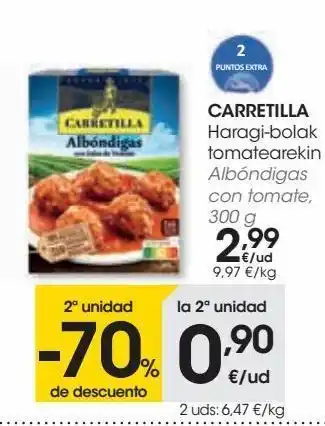 Eroski Carretilla albóndigas con tomate oferta