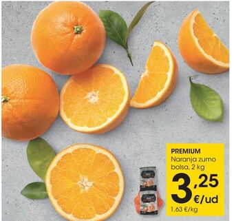 Eroski Premium naranja zumo bolsa oferta
