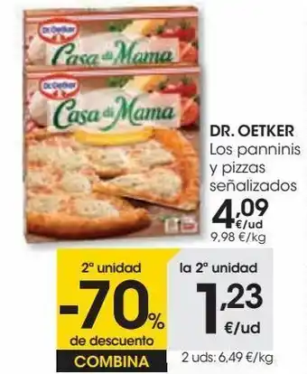 Eroski Dr.oetker los paninis y pizzas señalizadas oferta