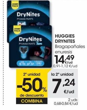 Eroski Huggies drynites bragapañales enuresis oferta