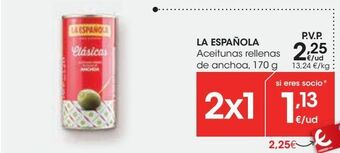 Eroski La española aceitunas rellenas de anchoa oferta