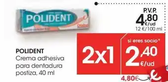 Eroski Polident crema adhesiva para dentadura postiza oferta