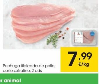 Eroski Pechuga fileteada de pollo corte extrafino oferta
