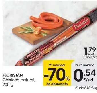 Eroski Floristán chistorra natural oferta