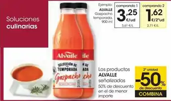 Eroski Los productos alvalle señalizados oferta