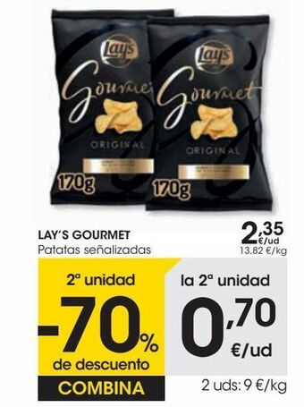 Eroski Lay's gourmet patatas señalizadas oferta