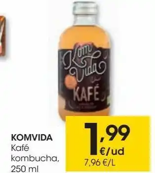 Eroski Komvida kafé kombucha oferta