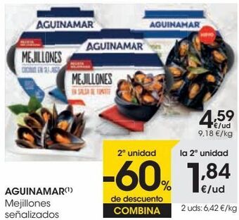 Eroski Aguinamar mejillones señalizados oferta