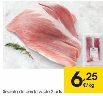 Eroski Secreto de cerdo vacío 2 uds oferta