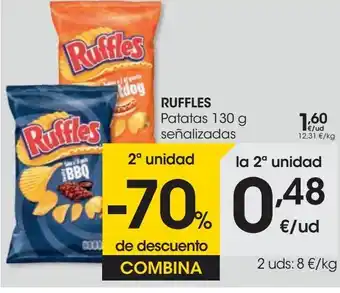 Eroski Ruffles patatas señalizadas oferta
