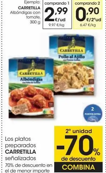 Eroski Los platos preparados carretilla señalizados oferta