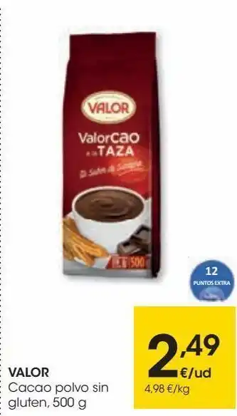 Eroski Valor cacao polvo sin gluten oferta