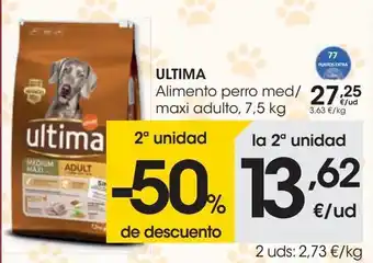 Eroski Ultima alimento perro med/maxi adulto oferta