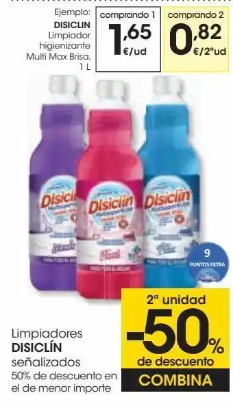 Eroski Limpiadores disiclín señalizados oferta