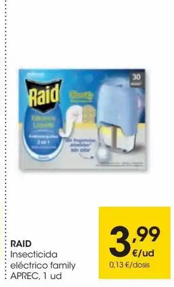 Eroski Raid insecticida eléctrico family aprec oferta