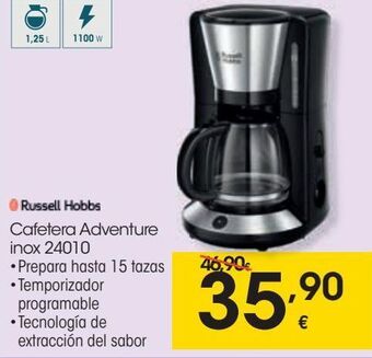 Eroski Russell hobbs cafetera adventure inox 24010 oferta