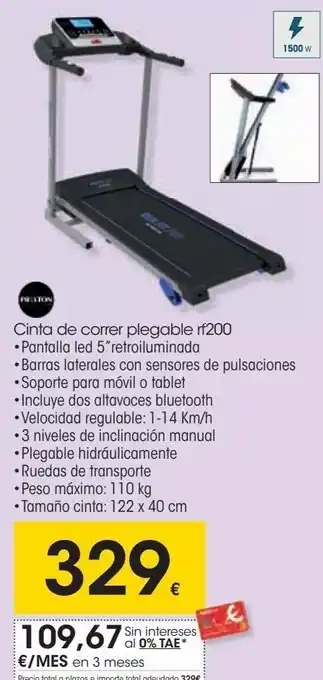 Eroski Cinta de correr plegable rf200 oferta