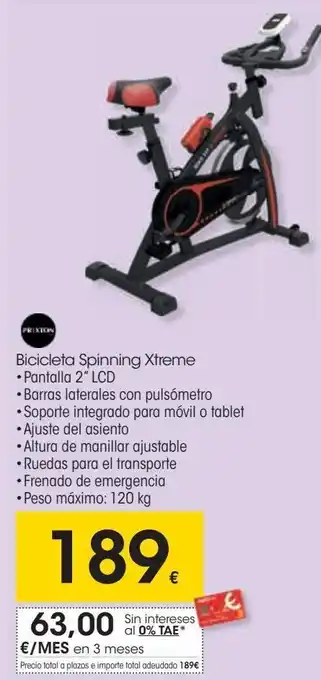 Eroski Bicicleta spinning xtreme oferta