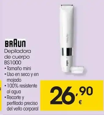 Eroski Braun depiladora de cuerpo bs 1000 oferta