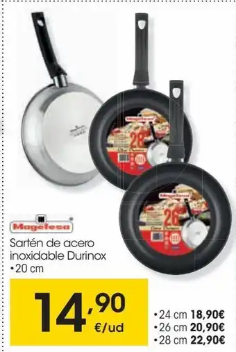 Eroski Sartén de acero inoxidable durinox oferta