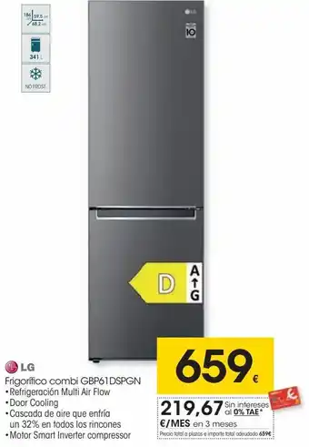 Eroski Lg frigorífico combi oferta