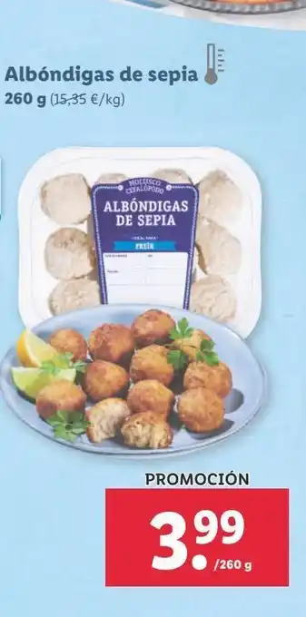 Lidl Albóndigas de sepia 260g oferta