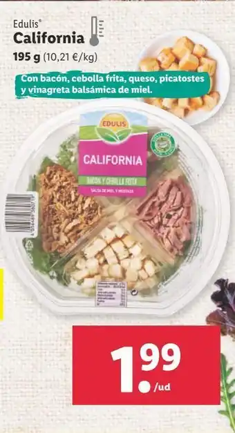 Lidl Ensaladas california 195g oferta