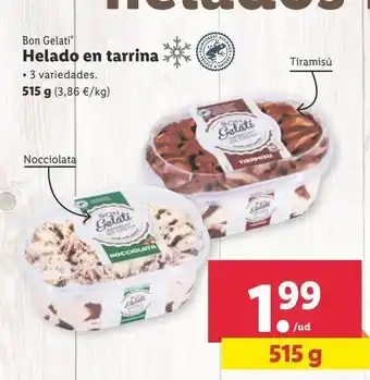Lidl Helado en tarrina bon gelati oferta