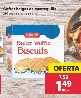 Lidl Gofres belgas de mantequilla 250g oferta